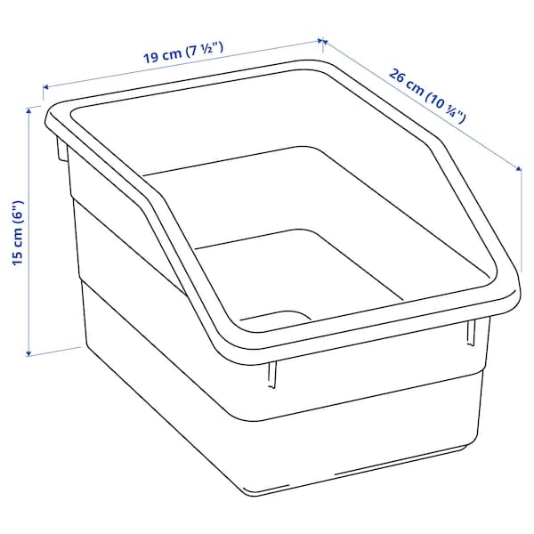 Ikea SOCKERBIT - Box, white, 19x26x15 cm