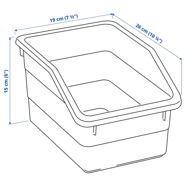 SOCKERBIT box, white, 19x26x15 cm