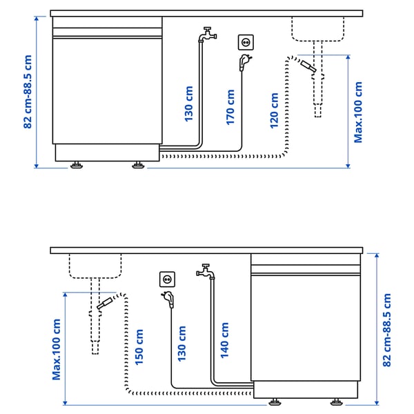 SÖDERBODA built-in dishwasher, IKEA 500 stainless steel colour, 60 cm