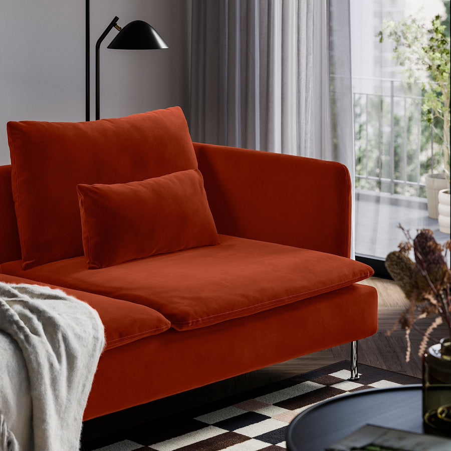SÖDERHAMN armrest, Alhamn deep orange-red, 82x53x6 cm