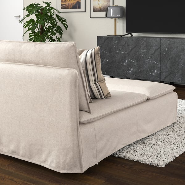 SÖDERHAMN chaise longue, Gransel natural colour, 93x83x151 cm