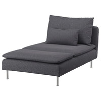 SÖDERHAMN chaise longue, Gunnared medium grey, 93x83x151 cm
