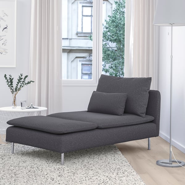 SÖDERHAMN chaise longue, Gunnared medium grey, 93x83x151 cm