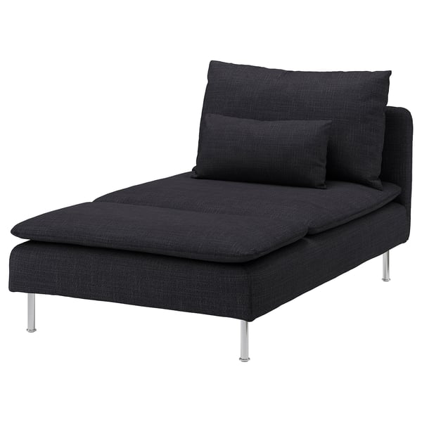 SÖDERHAMN chaise longue, Hillared anthracite, 93x83x151 cm