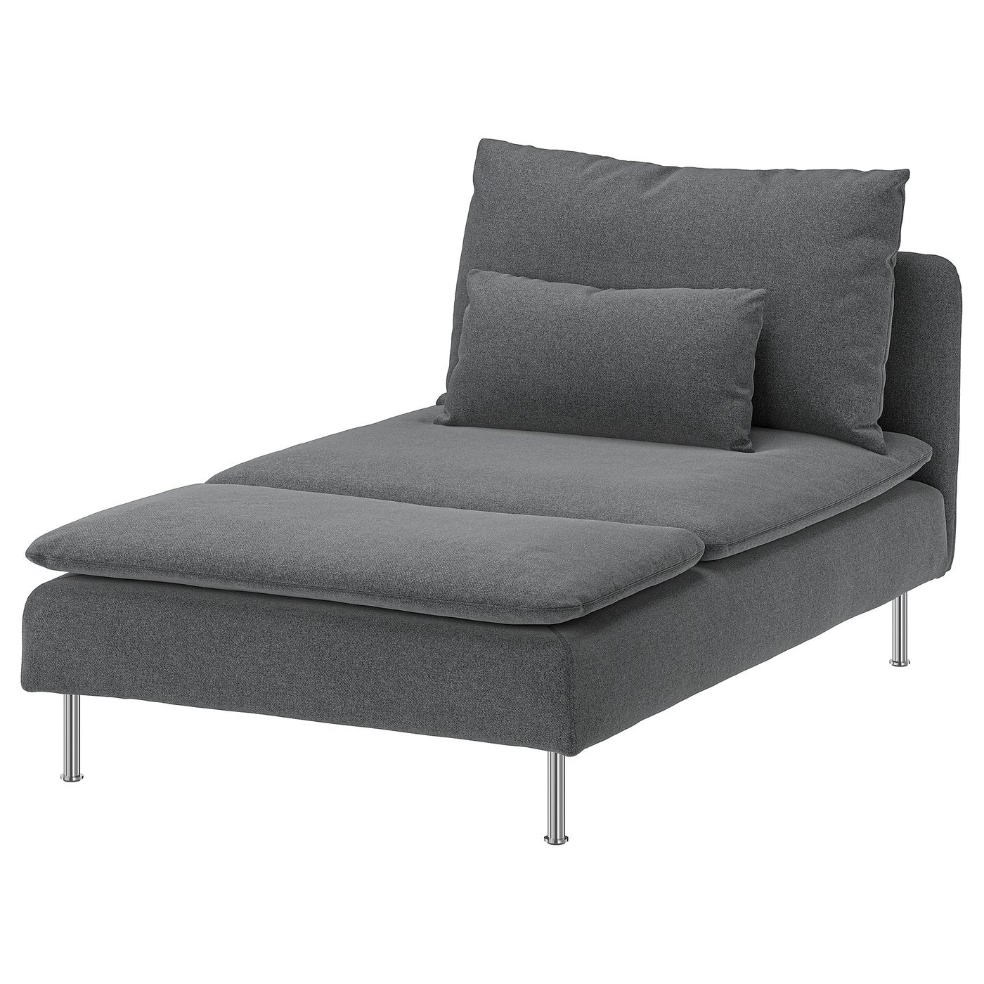 SÖDERHAMN chaise longue, Johanneshov dark grey, 93x83x151 cm