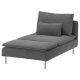 SÖDERHAMN chaise longue, Johanneshov dark grey, 93x83x151 cm