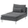SÖDERHAMN chaise longue, Johanneshov dark grey, 93x83x151 cm