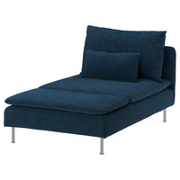 SÖDERHAMN chaise longue, Kelinge dark blue, 93x83x151 cm