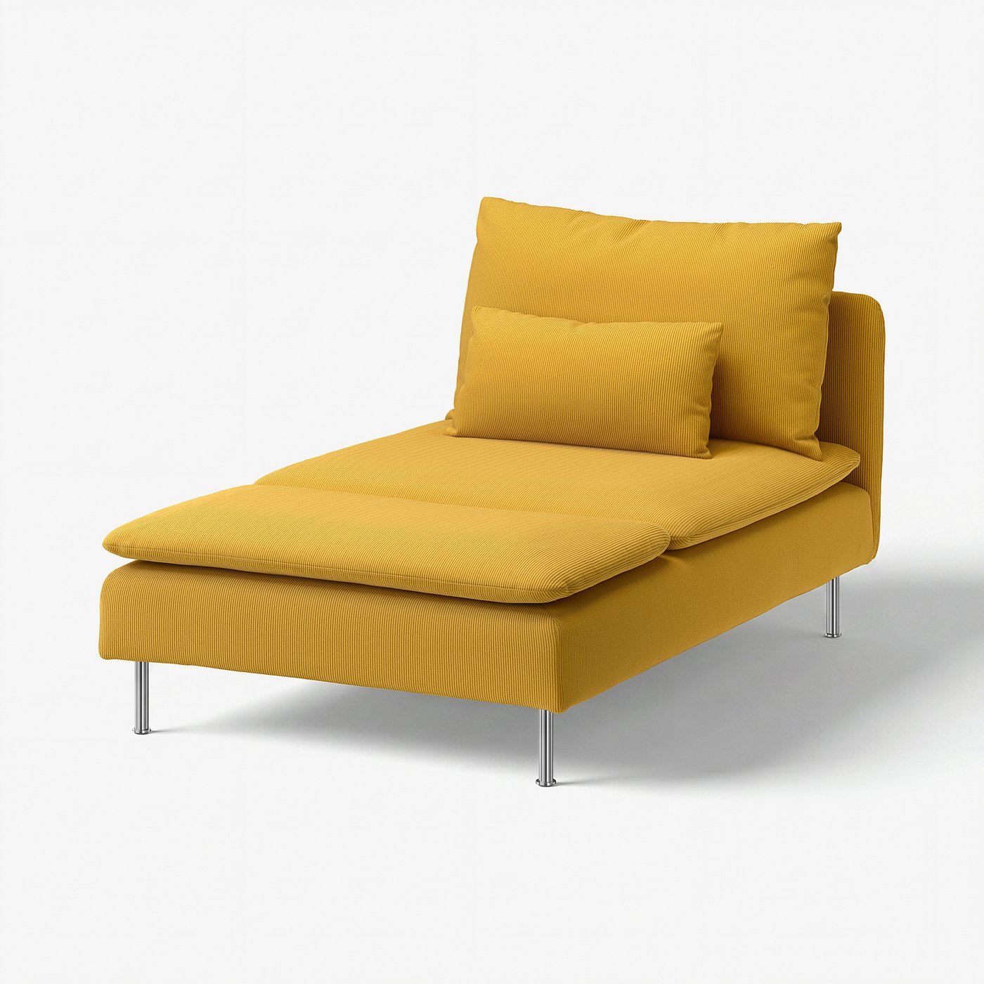 SÖDERHAMN chaise longue, Kelinge dark yellow, 93x83x151 cm