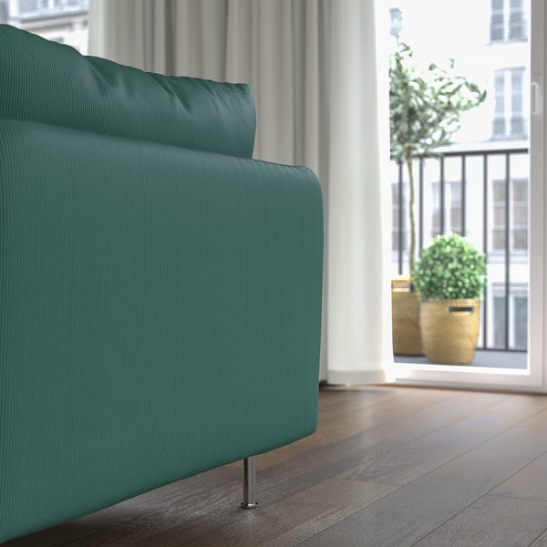 SÖDERHAMN chaise longue, Kelinge grey-turquoise, 93x83x151 cm