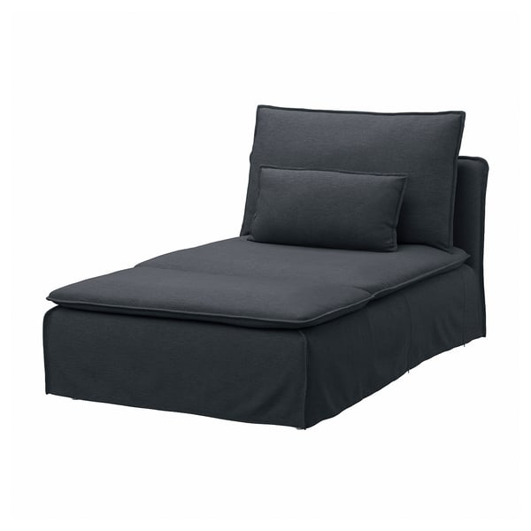 SÖDERHAMN Chaise-longue, Knäbäck anthracite