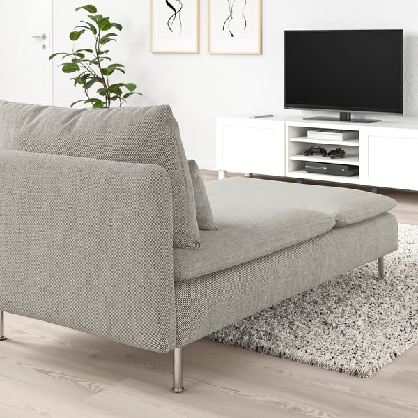 SÖDERHAMN chaise longue, Viarp beige/brown, 93x83x151 cm