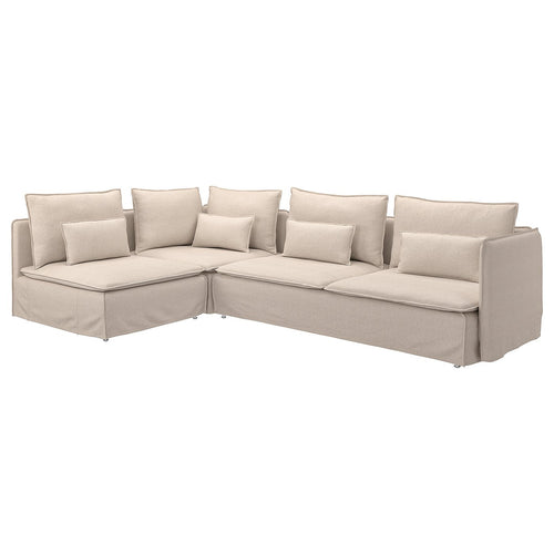 SÖDERHAMN 4-seater corner sofa, open end/Gransel natural