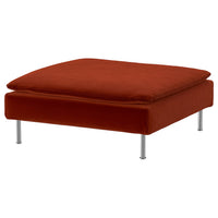 SÖDERHAMN cover for footstool, Alhamn deep orange-red