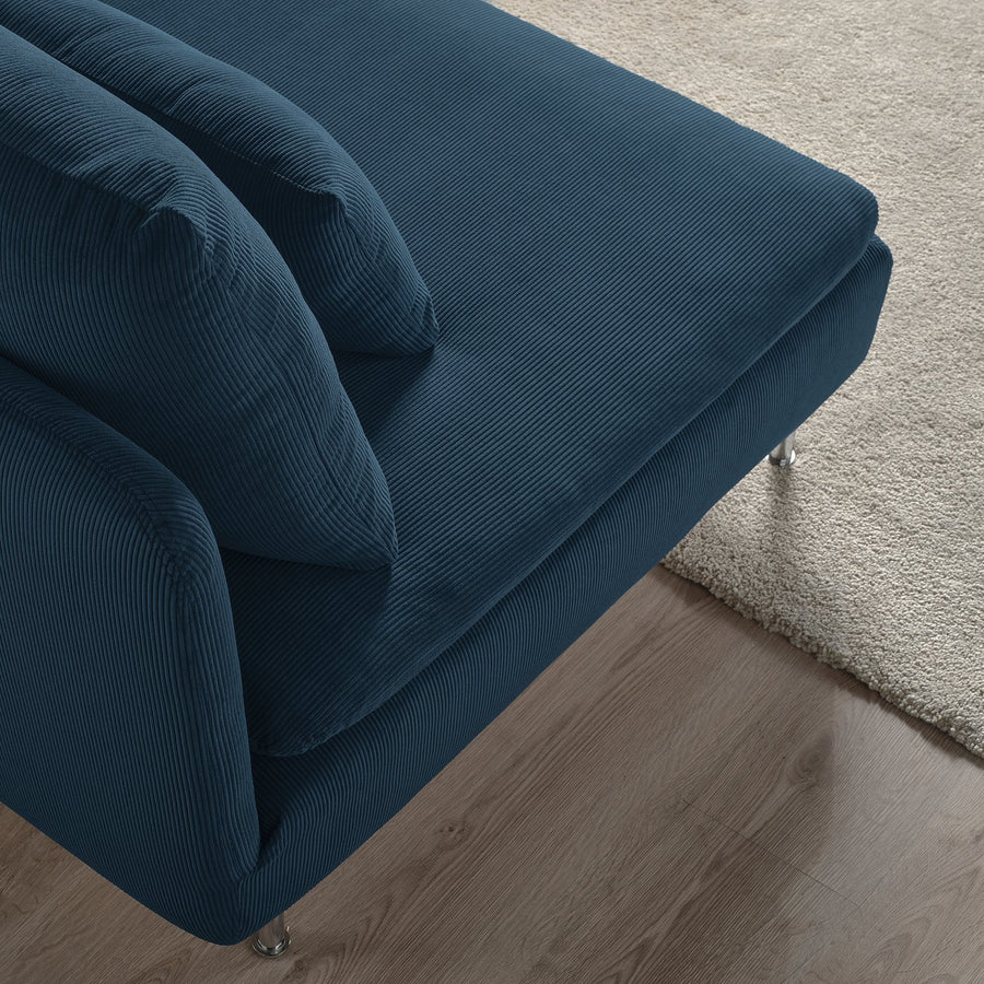 SÖDERHAMN 2-seat sofa, with chaise longue with armrest/Kelinge dark blue, 192 cm