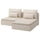 SÖDERHAMN 2-seat sofa with chaise longue, Gransel natural, 186 cm