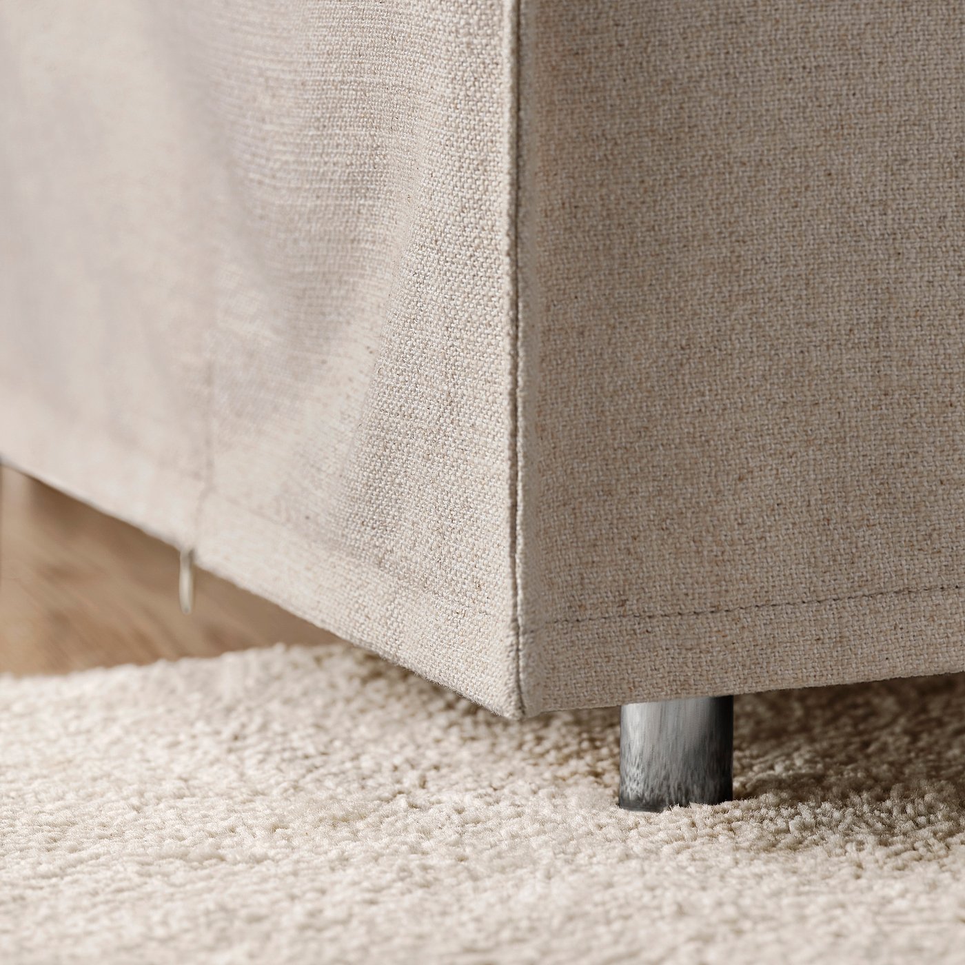 SÖDERHAMN 2-seat sofa with chaise longue, Gransel natural, 186 cm