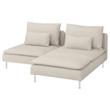 SÖDERHAMN 2-seat sofa with chaise longue, Gunnared beige, 186 cm