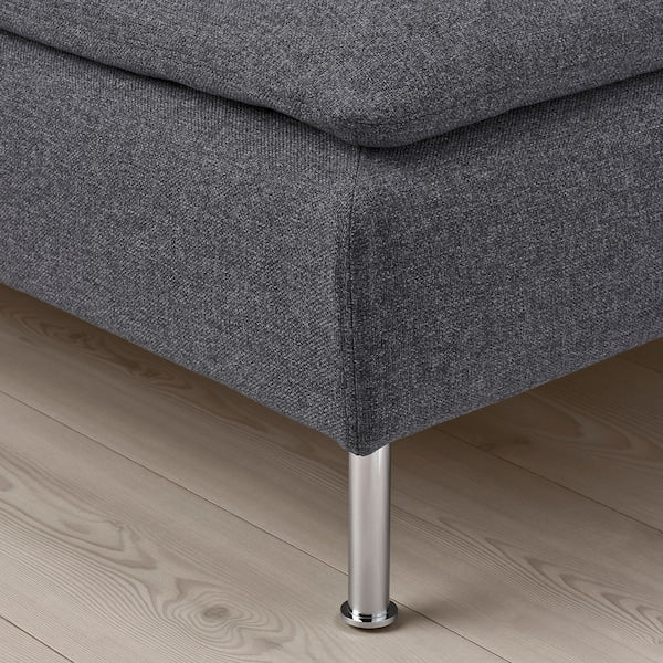 SÖDERHAMN - Divano a 2 posti con chaise-longue, Gunnared grigio fumo