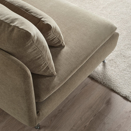 SÖDERHAMN 2-seat sofa with chaise longue, Johanneshov brown-beige, 186 cm