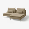 SÖDERHAMN 2-seat sofa with chaise longue, Johanneshov brown-beige, 186 cm