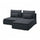 SÖDERHAMN 2-seat sofa with chaise longue, Knäbäck anthracite, 186 cm