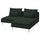 SÖDERHAMN 2-seat sofa with chaise longue, Tallmyra dark green, 186 cm
