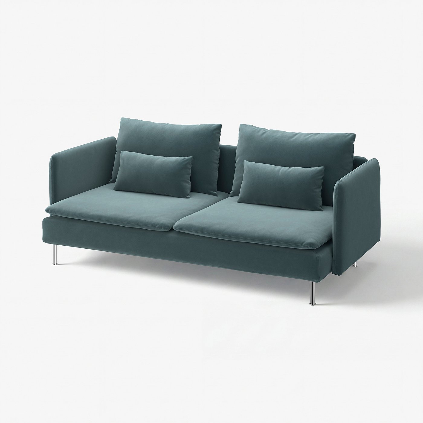 SÖDERHAMN 3-seat sofa, Alhamn dark grey-blue, 198 cm