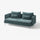 SÖDERHAMN 3-seat sofa, Alhamn dark grey-blue, 198 cm