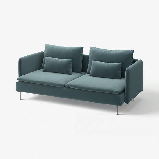 SÖDERHAMN 3-seat sofa, Alhamn dark grey-blue, 198 cm