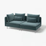 SÖDERHAMN 3-seat sofa, with open end/Alhamn dark grey-blue, 192 cm