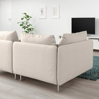 SÖDERHAMN - 3-seater sofa, open end/Gunnared beige