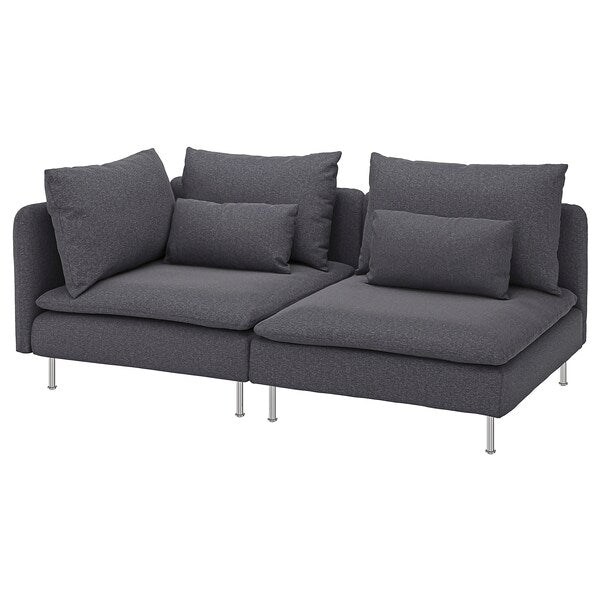 SÖDERHAMN - 3-seater sofa, open end/Gunnared smoky grey