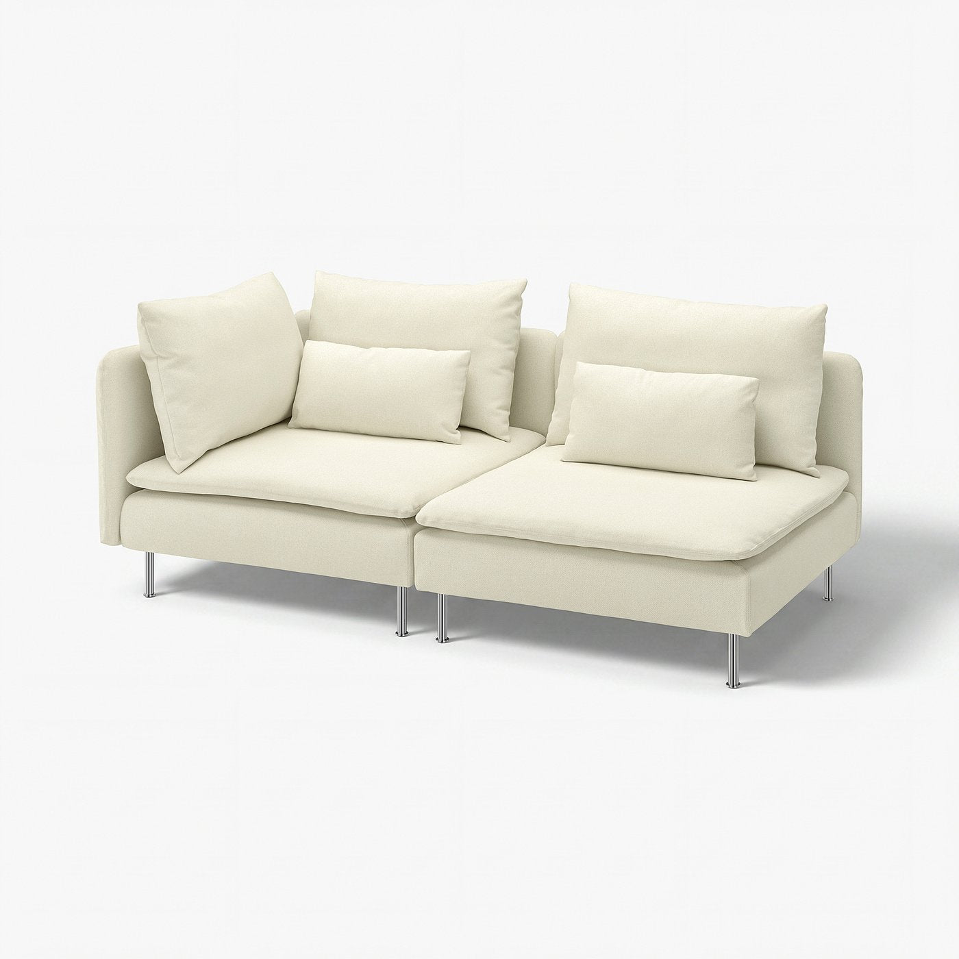 SÖDERHAMN 3-seat sofa, with open end/Johanneshov off-white, 192 cm