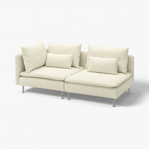 SÖDERHAMN 3-seat sofa, with open end/Johanneshov off-white, 192 cm