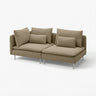 SÖDERHAMN 3-seat sofa, with open end/Johanneshov brown-beige, 192 cm