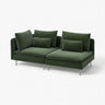 SÖDERHAMN 3-seat sofa, with open end/Johanneshov dark green, 192 cm
