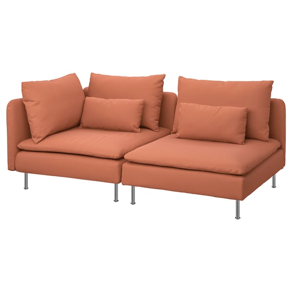 SÖDERHAMN 3-seat sofa, with open end/Kelinge rust, 192 cm