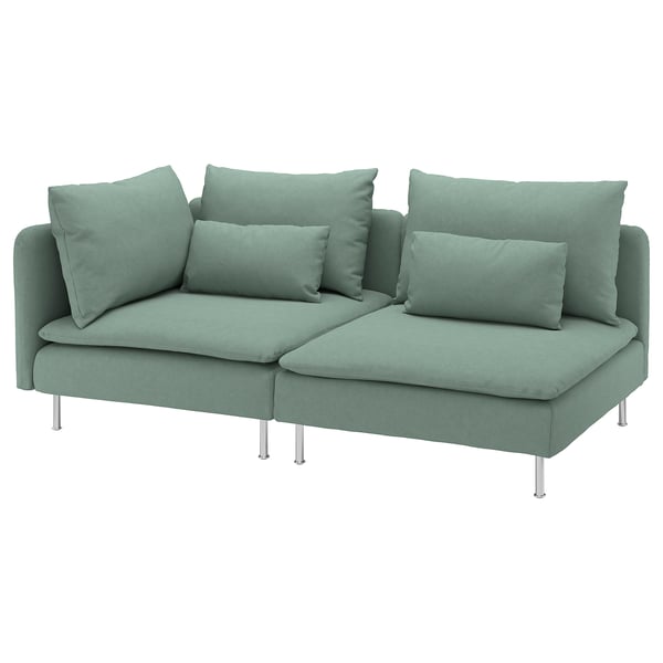 SÖDERHAMN 3-seat sofa, with open end/Tallmyra light green, 6x14x99 cm