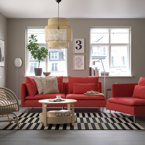 Ikea SÖDERHAMN - 3-seater sofa, open end/Tonerud red