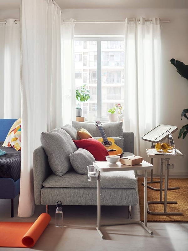 SÖDERHAMN 3-seat sofa, with open end/Viarp beige/brown, 192 cm