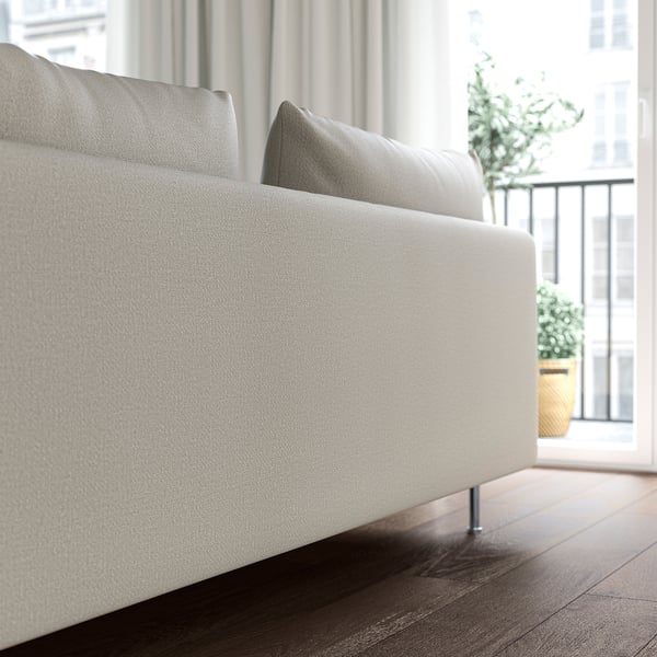 SÖDERHAMN 3-seat sofa, Fridtuna light beige, 198 cm