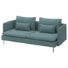 SÖDERHAMN 3-seat sofa, Fridtuna dark grey-blue, 198 cm