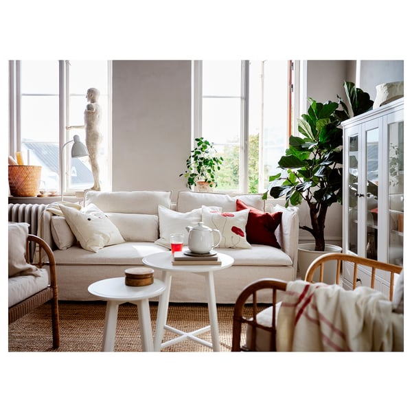 SÖDERHAMN 3-seat sofa, Gransel natural colour, 198 cm