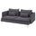 SÖDERHAMN 3-seat sofa, Gunnared medium grey, 186x14x99 cm