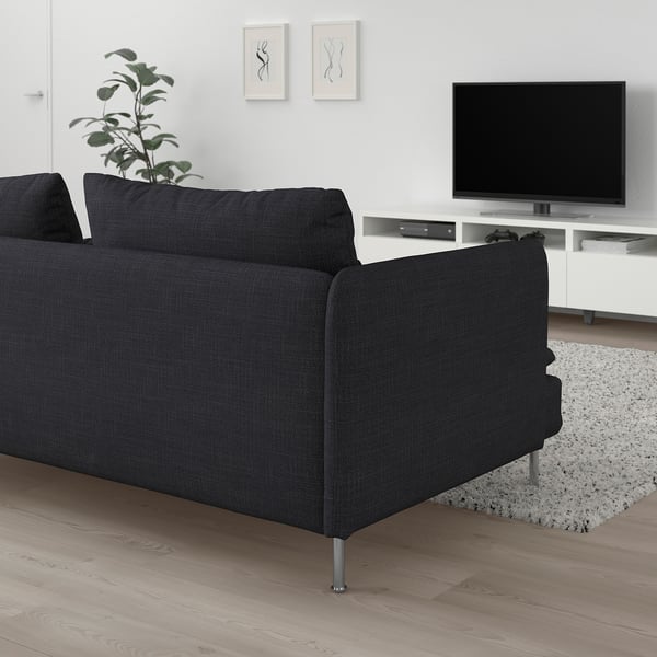 SÖDERHAMN - 3-seater sofa, Hillared anthracite ,