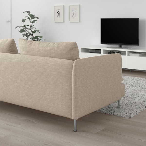 SÖDERHAMN 3-seat sofa, Hillared beige, 186x14x99 cm