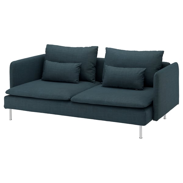 SÖDERHAMN 3-seat sofa, Hillared dark blue, 186x14x99 cm