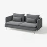 SÖDERHAMN 3-seat sofa, Johanneshov dark grey, 198 cm