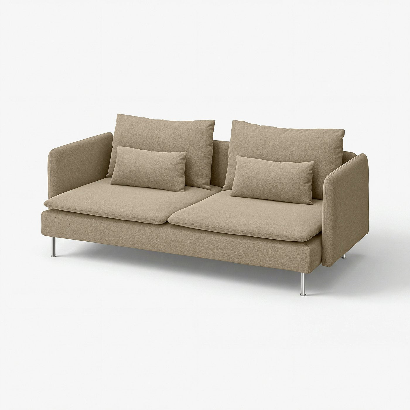 SÖDERHAMN 3-seat sofa, Johanneshov brown-beige, 198 cm